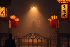 《暗涌》剧集封面，雨夜桥洞下倒映着的车灯